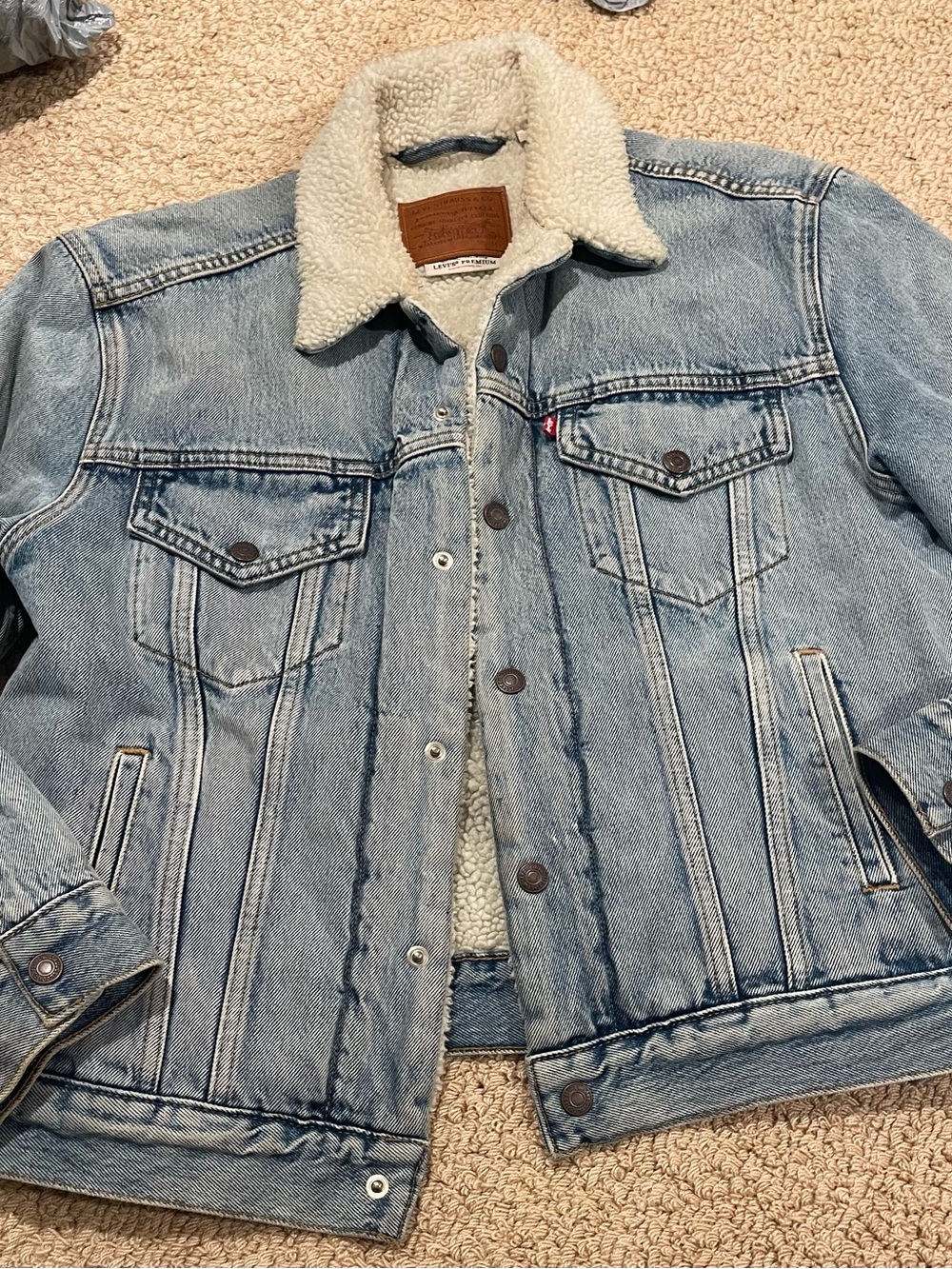 Levi's Light Blue Sherpa Denim Jacket